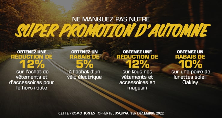 Super promotion d’automne!